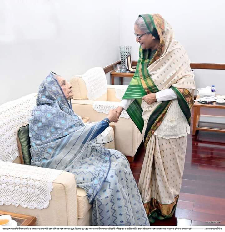 প্রধানমন্ত্রীর সঙ্গে গণভবনেরওশন এরশাদের সাক্ষাৎ