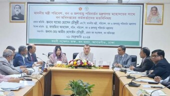 বন অধিদপ্তর পরিদর্শন করলেন বনমন্ত্রী সাবের হোসেন চৌধুরী: