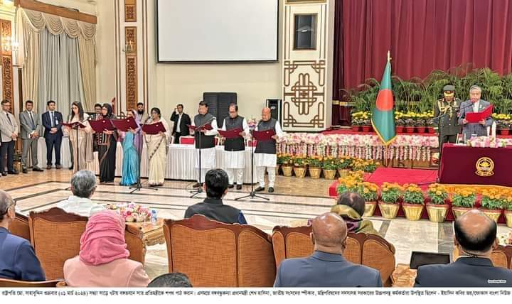 সাতজন নতুন প্রতিমন্ত্রী দায়িত্ব পালনের শপথ নিলেন