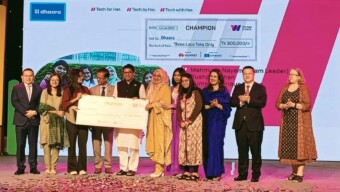 রাজধানীর পাঁচতারকা হোটেলে জমকালো অনুষ্ঠানে হুয়াওয়ের ‘উইমেন ইন টেক’ প্রতিযোগিতার বিজয়ীদের নাম ঘোষণা
