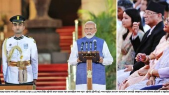 মোদির শপথ গ্রহণ অনুষ্ঠানে যোগ দিলেন প্রধানমন্ত্রী