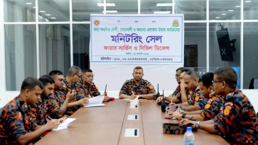 বন্যা কবলিত এলাকায় উদ্ধার বিষয়ে ফায়ার সার্ভিসের মনিটরিং সেল চালু