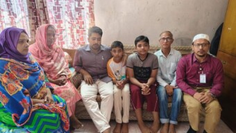 শহীদ আহানাফের বাসায় তথ্য উপদেষ্টা নাহিদ ইসলাম