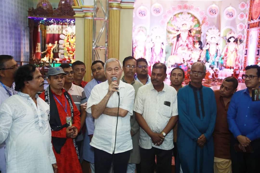 দুর্গাপূজা অশুভ শক্তিকে পরাজিত করে শুভ শক্তিতে রূপান্তরিত করবে- উপদেষ্টা সুপ্রদীপ চাকমা।