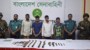 যৌথ বাহিনীর অভিযানে ডাকাতির প্রস্তুতিকালে দেশীয় অস্ত্রসহ চারজন গ্রেফতার