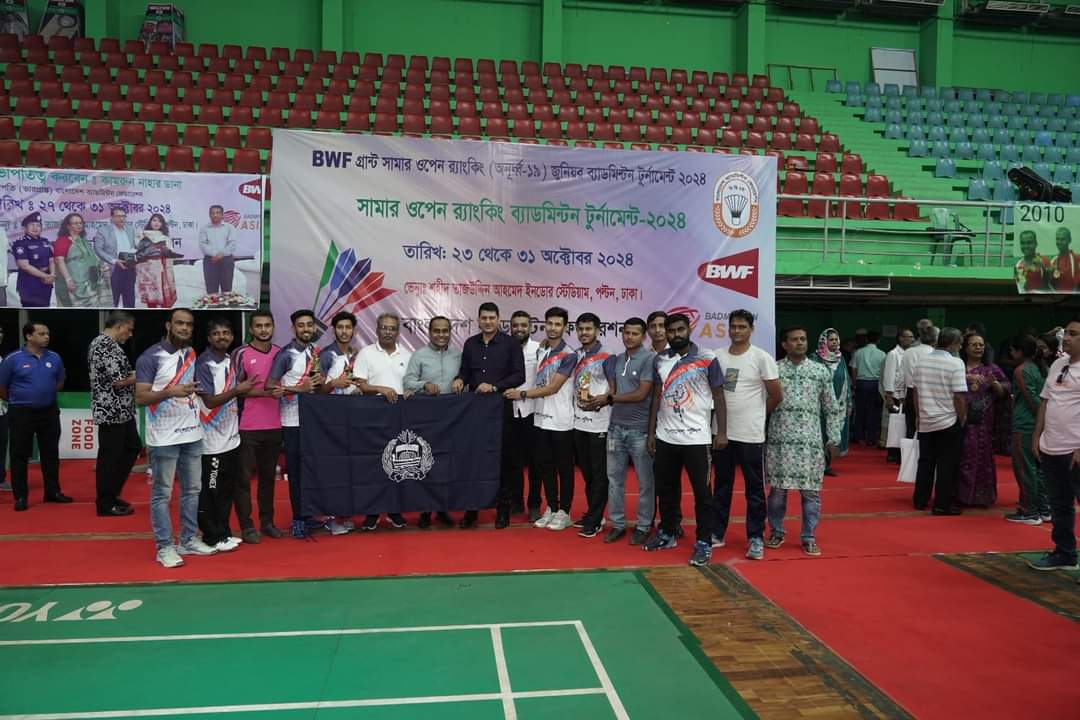 ওপেন র‍্যাংকিং ব্যাডমিন্টনে পুরুষ একক ও দ্বৈত উভয় বিভাগে পুলিশ চ্যাম্পিয়ন