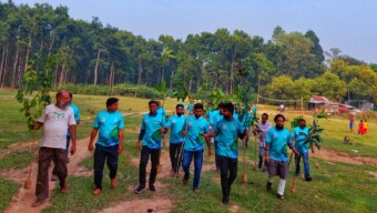 ময়মনসিংহে বানরের খাদ্য সংকট মেটাতে ফলজ গাছ রোপণ