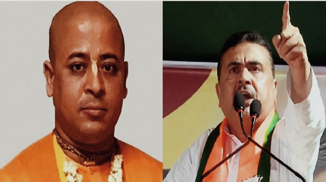 চিন্ময় কৃষ্ণ দাসকে মুক্তি না দিলে বাংলাদেশে পশ্চিমবঙ্গ দিয়ে ভারতের কোন পরিষেবা দিতে দেবনা-শুভেন্দু অধিকারী