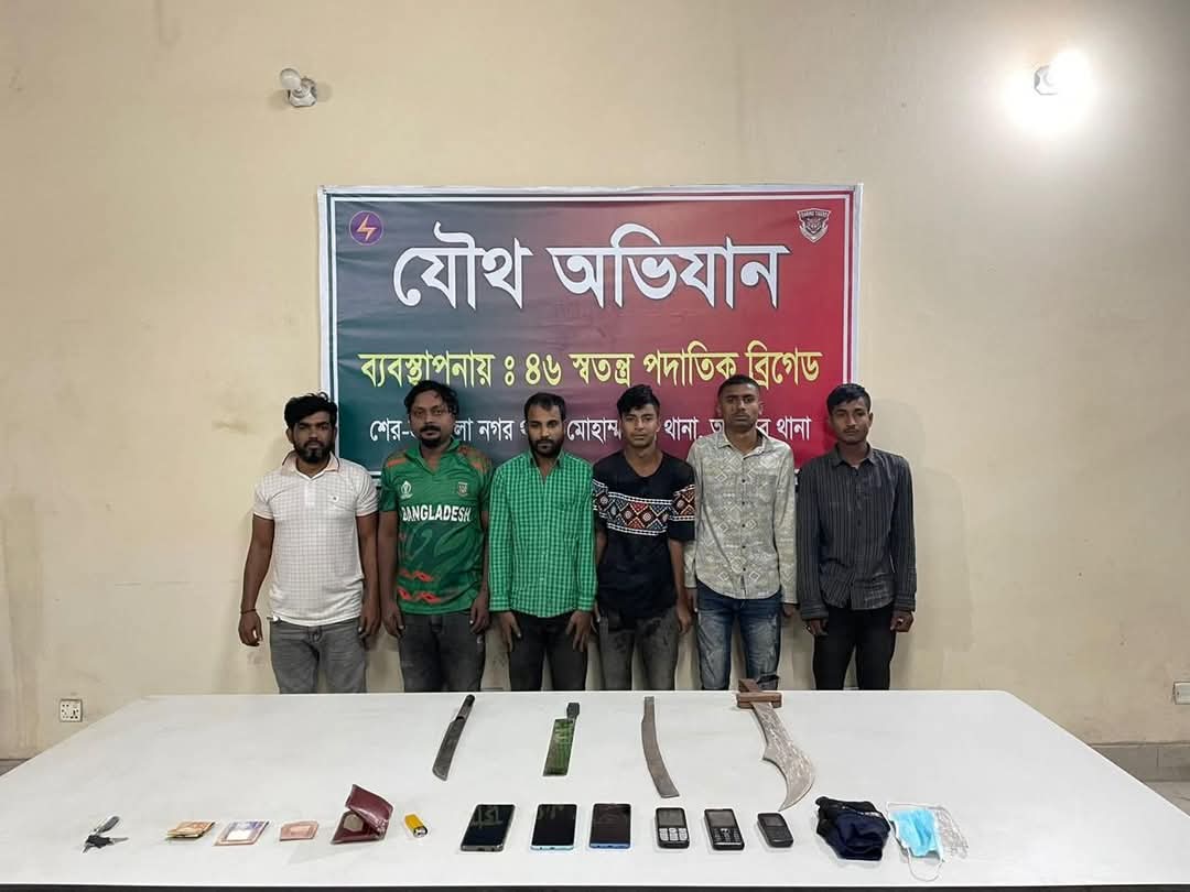 মোহাম্মদপুরে তালিকাভুক্ত চাঁদাবাজ আলমগীরকে ৫ সহযোগীসহ গ্রেফতার