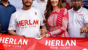 মিরপুরে ইমন ও মিম উদ্বোধন করলেন ‘হারল্যান স্টোর’-এর নতুন আউটলেট