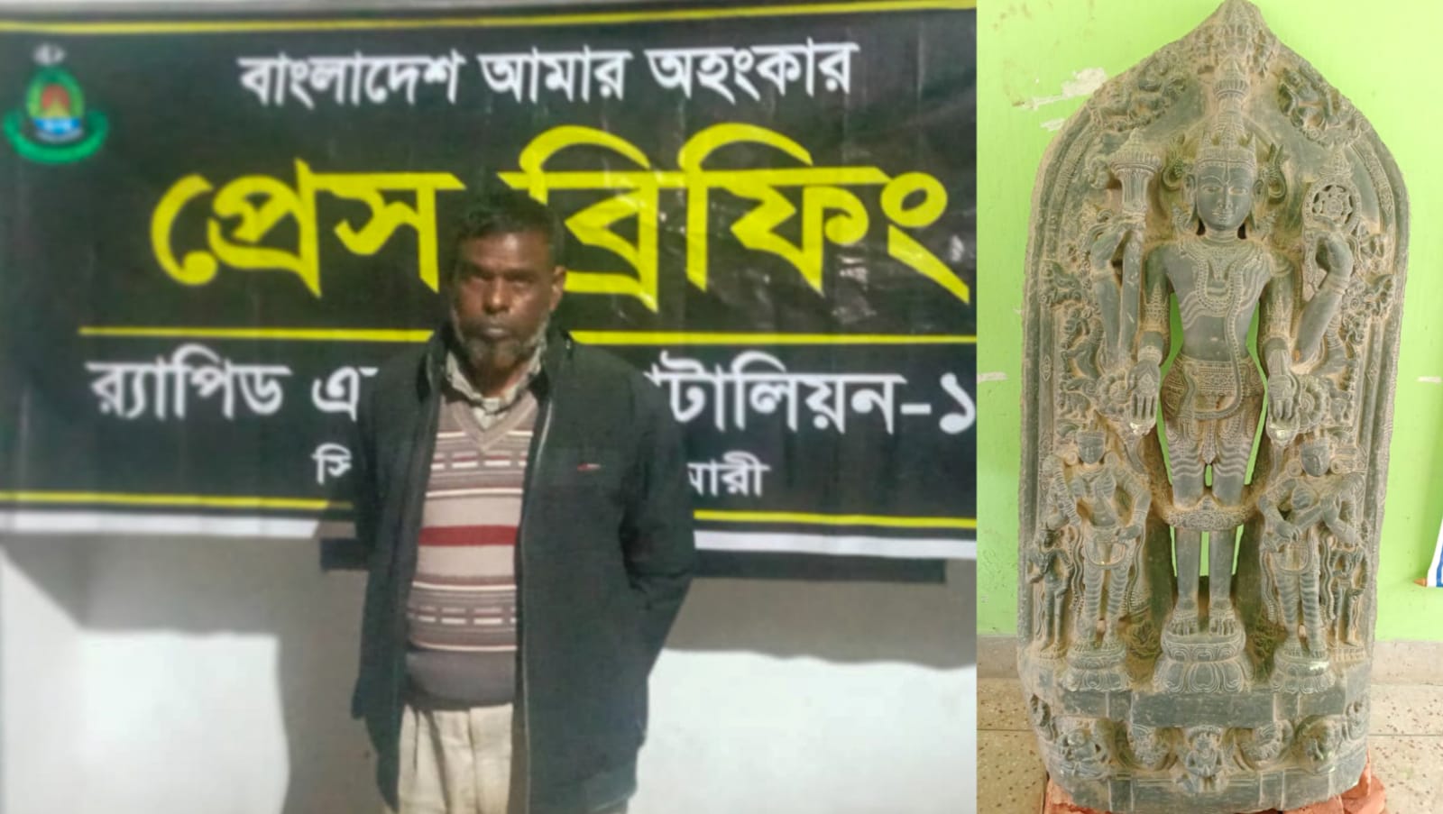 বীরগঞ্জে ৩ কোটি ৯৫ লাখ টাকা মূল্যের কষ্টিপাথর উদ্ধার আটক-১