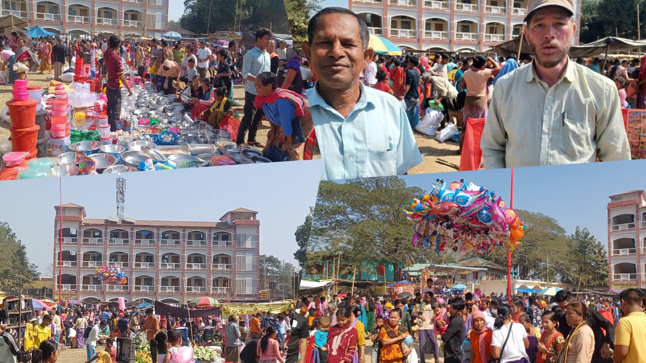 বাঙ্গালহালিয়াতে গ্রাম বাংলার ঐতিহ্যবাহী সূর্যব্রত মেলায় মানুষের ঢল
