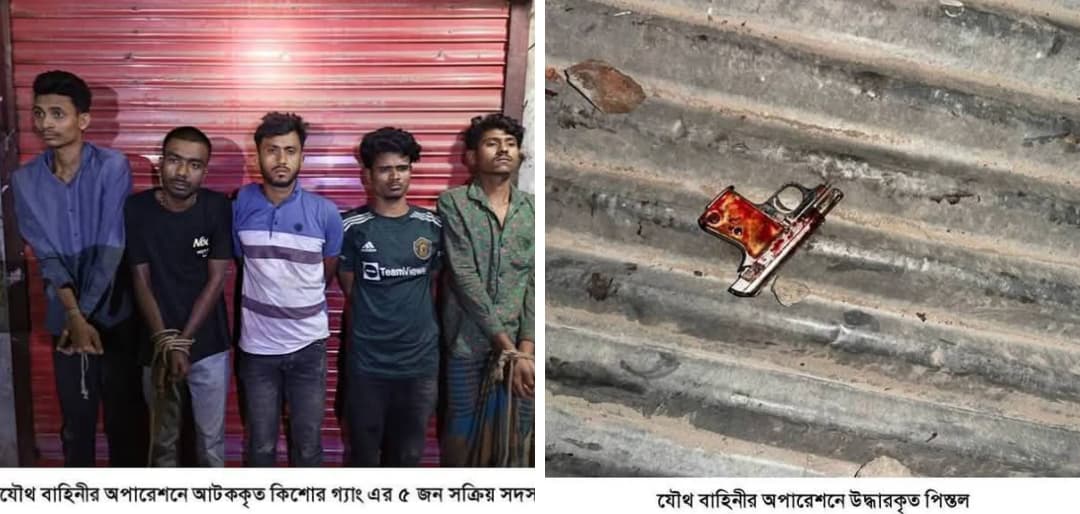 মোহাম্মদপুর চাঁদ উদ্যান এলাকায় যৌথ বাহিনীর উপর গুলি, নিহত ২, অস্ত্রসহ আটক ৫