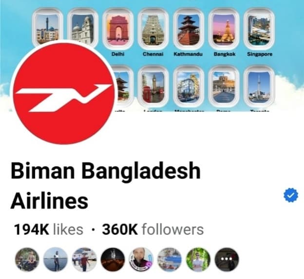 বিমান বাংলাদেশ এয়ারলাইনস এর অফিসিয়াল ফেসবুক পেইজকে ভেরিফাইড ব্লু টিক প্রদান করলো ফেসবুক কর্তৃপক্ষ।