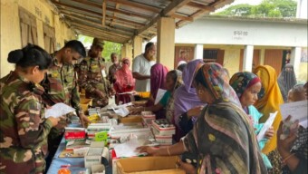 ইন এইড টু সিভিল পাওয়ার এর আওতায় মোতায়েনকৃত এলাকায় মেডিকেল ক্যাম্পেইন পরিচালনা