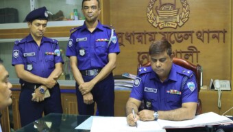 পুলিশ সুপার মহোদয়ের সুধারাম মডেল থানা বার্ষিক পরিদর্শন করেন