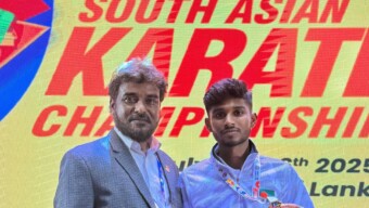 সাউথ এশিয়ান কারাতে চ্যাম্পিয়ন শিপে বাংলাদেশ দলের পক্ষে স্বর্ণপদক জিতলেন ঢাবি শিক্ষার্থী মো: তাইম হাওলাদার