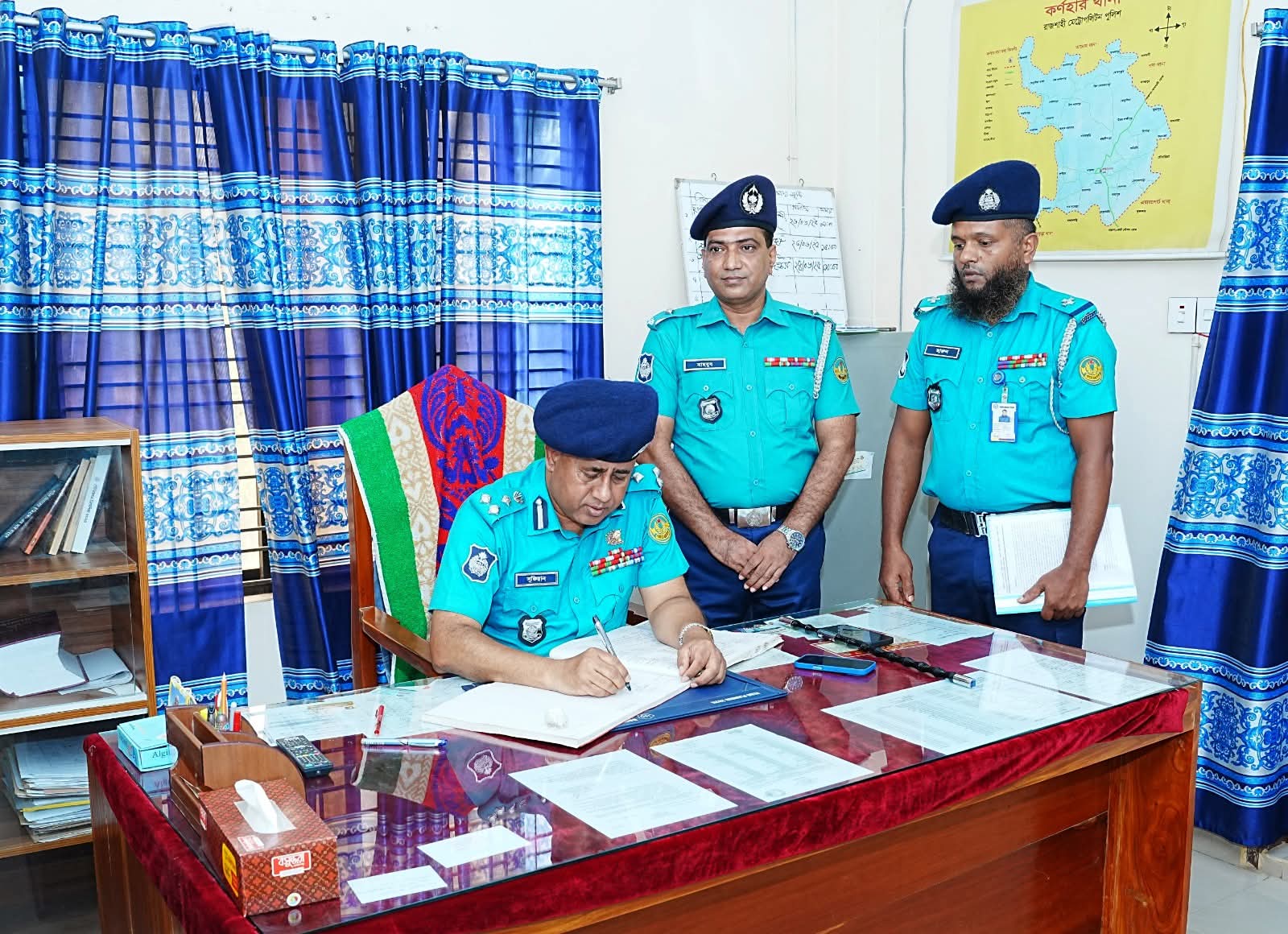 আরএমপি’র কর্ণহার থানা পরিদর্শন করলেন পুলিশ কমিশনার মহোদয়