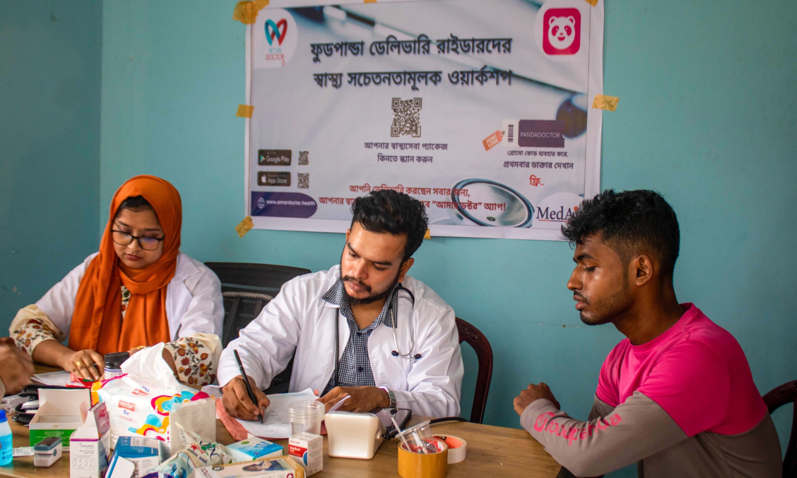ডেলিভারি পার্টনারদের জন্য ফুডপ্যান্ডার বিনামূল্যে হেলথ ক্যাম্প