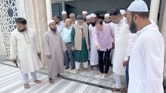 ব্রাহ্মণবাড়িয়া জেলা মডেল মসজিদ ও ইসলামিক সাংস্কৃতিক কেন্দ্র পরিদর্শনে ধর্ম উপদেষ্টা