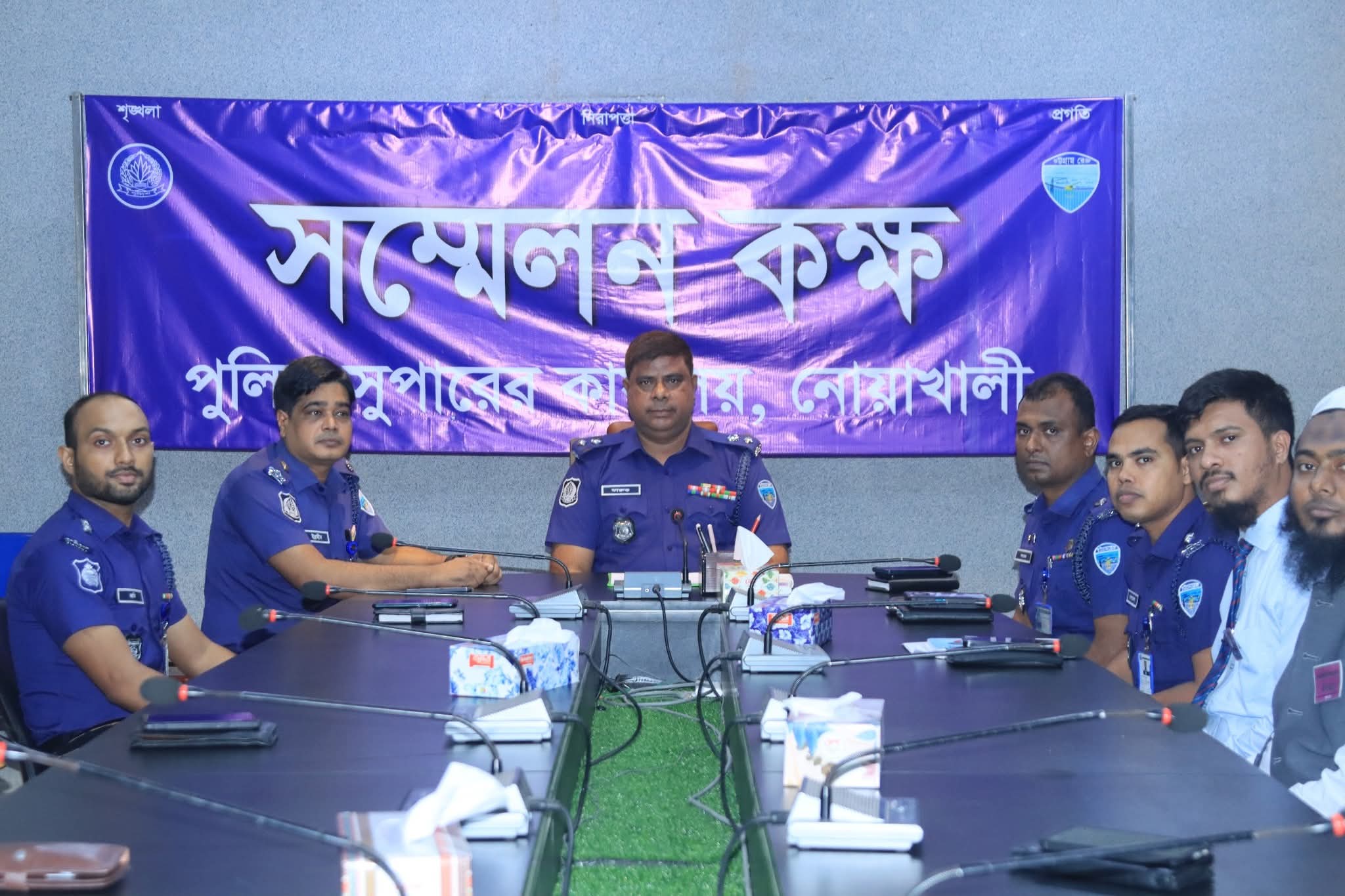৭৮ তম বুনিয়াদি প্রশিক্ষণ কোর্সের প্রশিক্ষণার্থীদের মাঠ সংযুক্তি কার্যক্রমের অংশ হিসাবে জেলা পুলিশ নোয়াখালীর মতবিনিময় সভা অনুষ্ঠিত