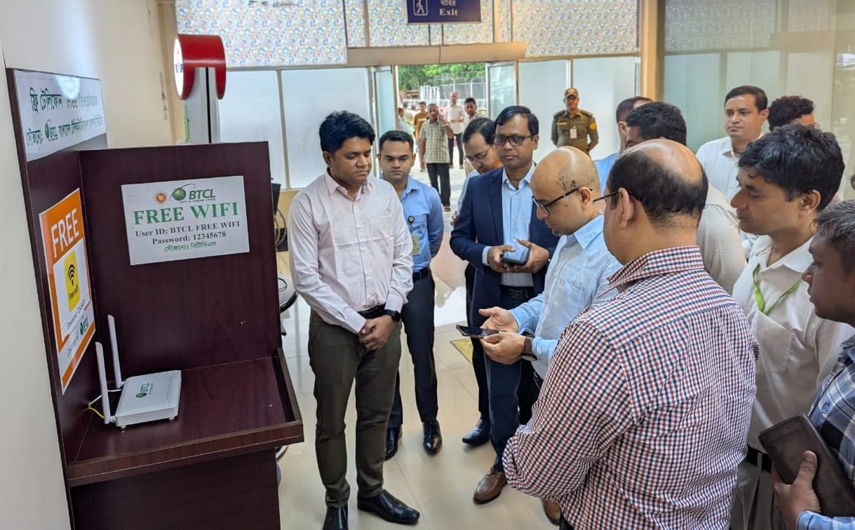 সিলেট ওসমানী আন্তর্জাতিক বিমানবন্দরে ফ্রি ওয়াইফাই এবং ফ্রি টেলিফোন সেবার উদ্বোধন