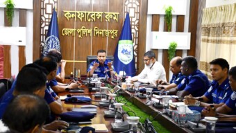 আসন্ন দুর্গাপূজা উপলক্ষে আইনশৃঙ্খলা বিষয়ক মতবিনিময় সভা অনুষ্ঠিত