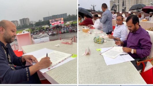 জুলাই সনদ স্বাক্ষর শেষে এবি পার্টির চেয়ারম্যান:
