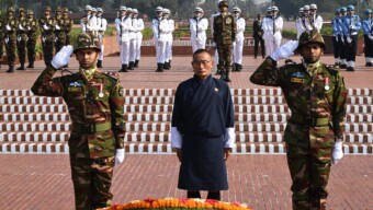 সাভার এর জাতীয় স্মৃতিসৌধে ভুটানের প্রধানমন্ত্রীর শ্রদ্ধা নিবেদন