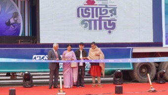 যাত্রা শুরু করলো ভোটের গাড়ি