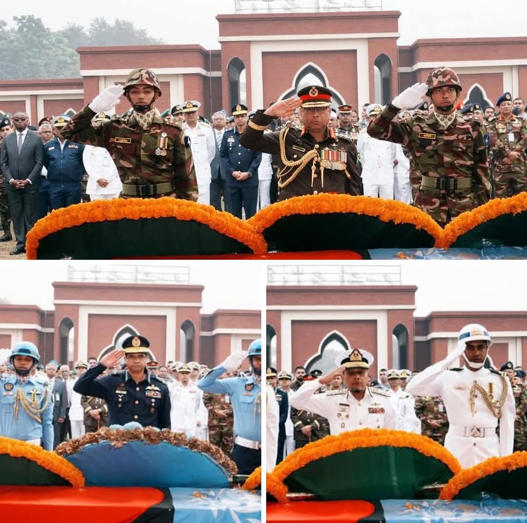 সুদানে শাহাদাতবরণকারী শান্তিরক্ষীদের নামাজে জানাযা অনুষ্ঠিত