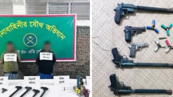 চট্টগ্রামের বোয়ালখালী থেকে ৬ টি অস্ত্রসহ গোলাবারুদ উদ্ধার: গ্রেফতার ২