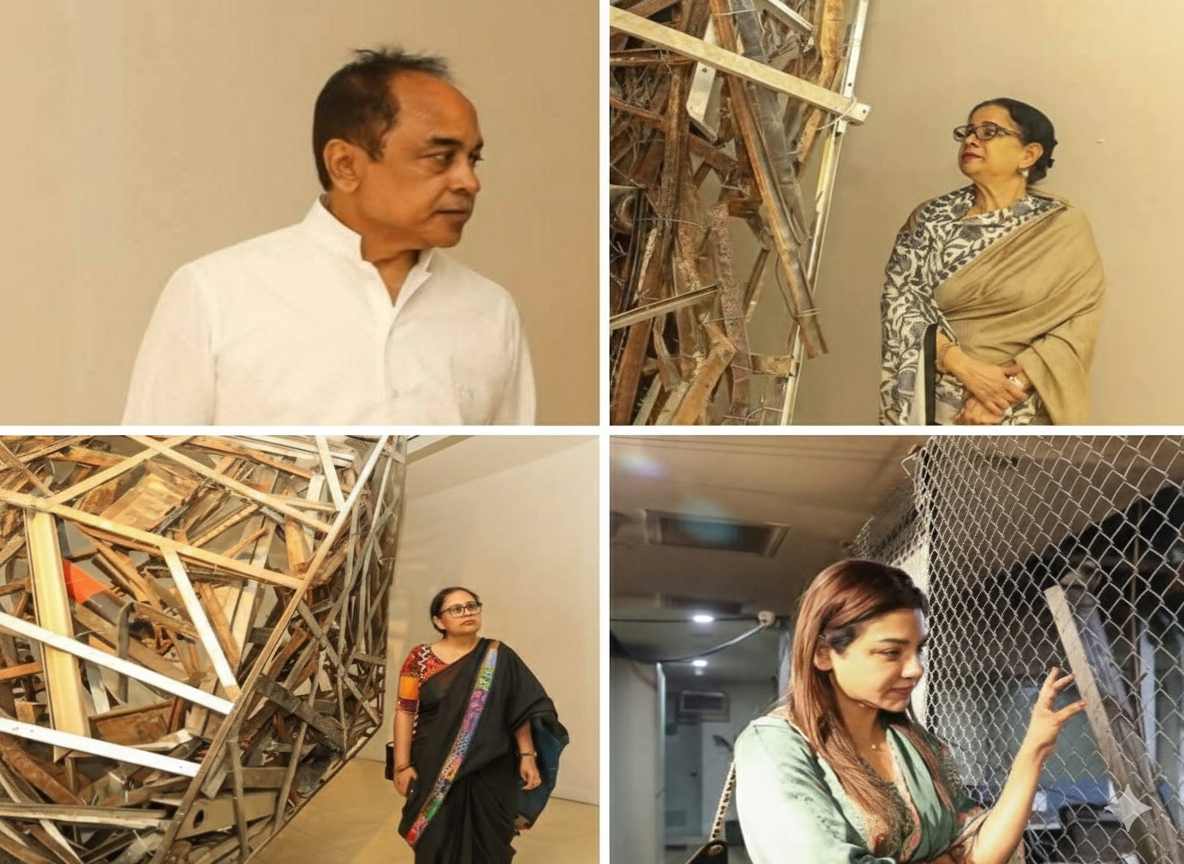 প্রথম আলো ভবনে মাহ্‌বুবুর রহমানের শিল্প প্রদর্শনী ‘আলো’ পরিদর্শনে বিশিষ্টজনরা