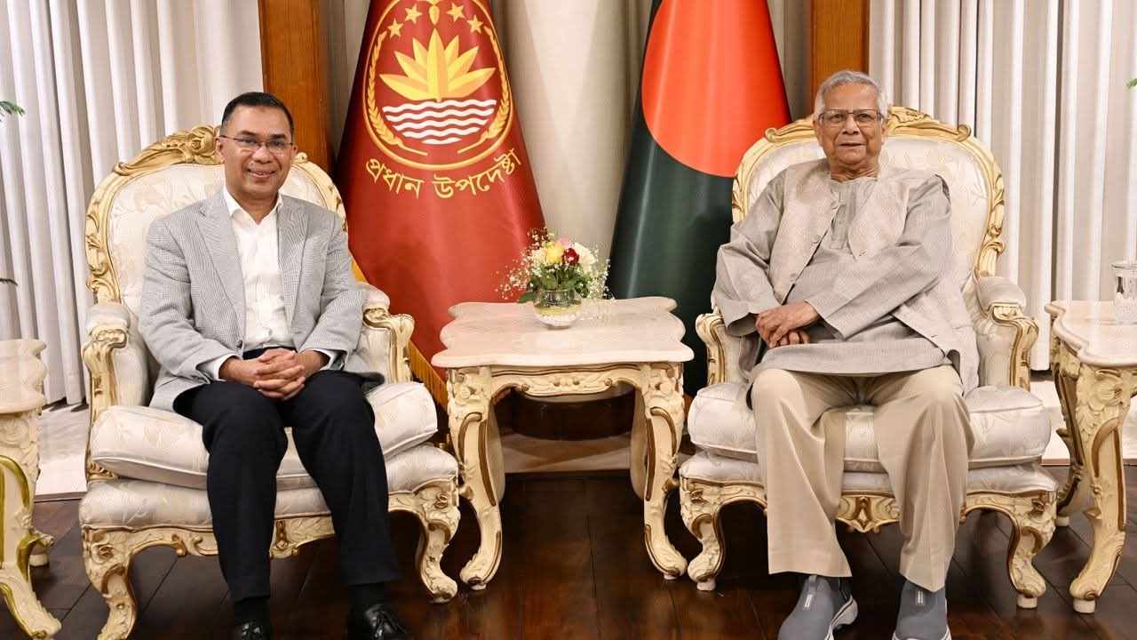 নির্বাচনে নিরঙ্কুশ জয় তারেক রহমানকে প্রধান উপদেষ্টার অভিনন্দন বার্তা