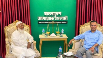 বাংলাদেশ জামায়াতে ইসলামীর আমীর ডা. শফিকুর রহমান-এর সঙ্গে বিএনপি’র চেয়ারম্যান জনাব তারেক রহমান-এর সৌজন্য সাক্ষাৎ