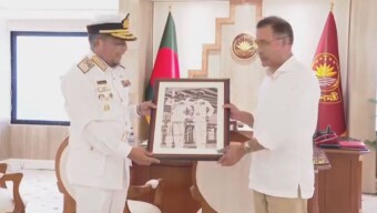 প্রধানমন্ত্রী তারেক রহমানের সাথে নৌবাহিনী প্রধান অ্যাডমিরাল এম নাজমুল হাসানের সৌজন্য সাক্ষাৎ