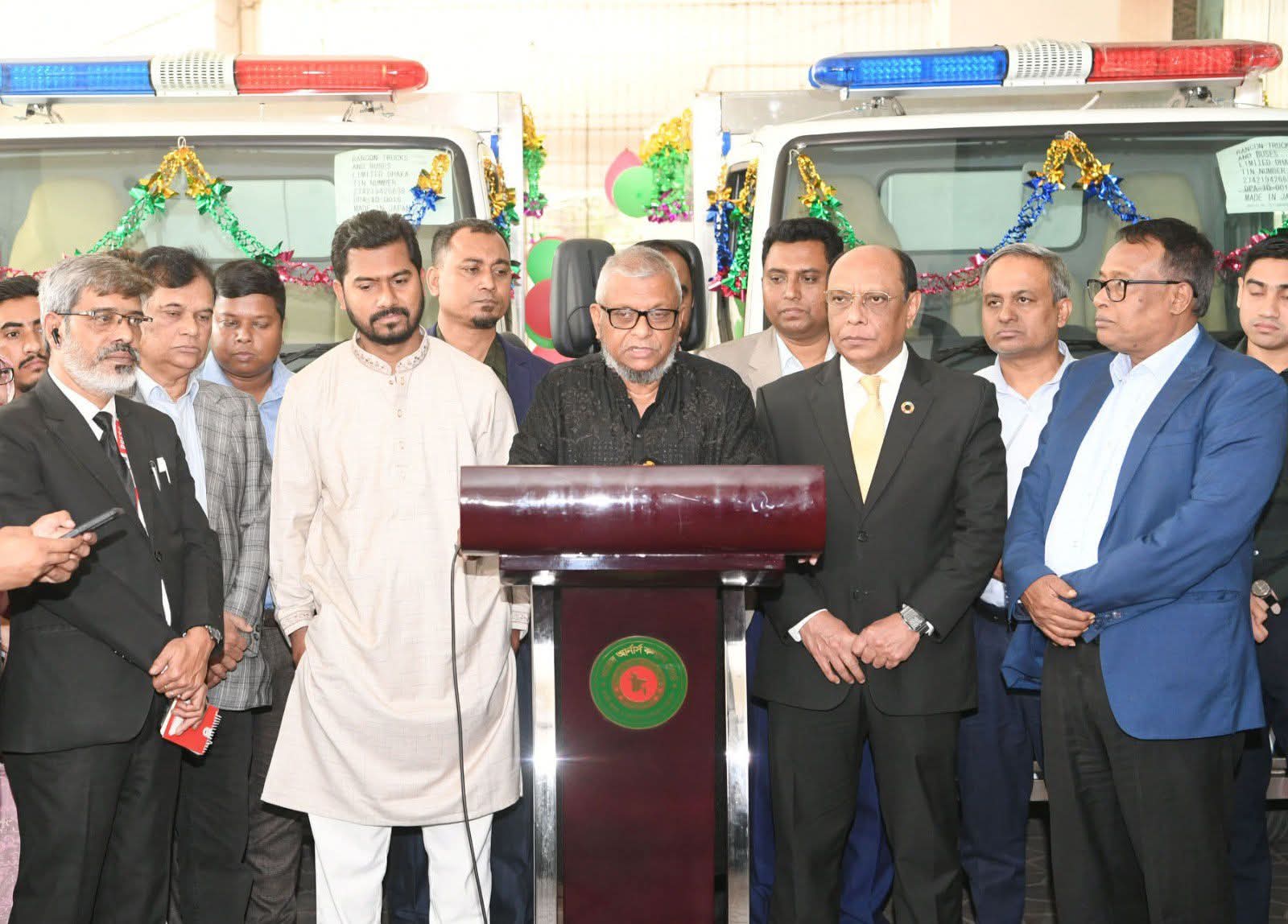 প্রবাসীদের লাশ বিমানবন্দর সমূহ হতে নিজ নিজ বাড়িতে প্রেরনের জন্য ওয়েজ আর্নার্স কল্যাণ বোর্ডের দুটি ফ্রিজিং এম্বুলেন্স উদ্বোধন