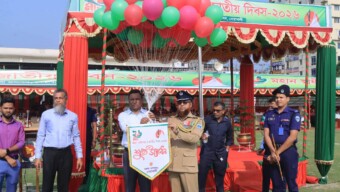 শহীদ ভুলু স্টেডিয়াম নোয়াখালী’তে ২৬ শে মার্চ মহান স্বাধীনতা ও জাতীয় দিবস উপলক্ষে কুচকাওয়াজ পরিদর্শন এবং পুরষ্কার বিতরণ অনুষ্ঠান