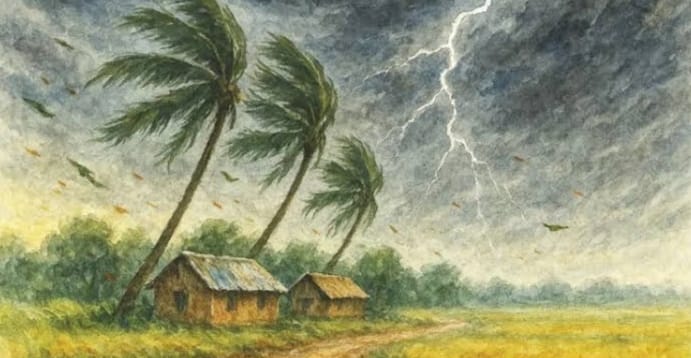 দ্রুত ধেঁয়ে আসছে “গোধূলি”প্রবল কালবৈশাখী ঝড়ের আশঙ্কা দেশজুড়ে