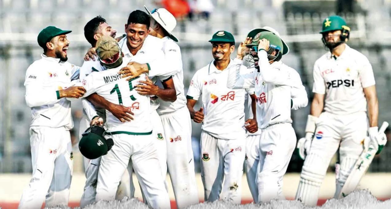 প্রথমবারের মতো দেশের মাটিতে পাকিস্তানের বিপক্ষে টেস্ট সিরিজ জেতায় বাংলাদেশ ক্রিকেট দলকে অভিনন্দন জানিয়েছেন মাননীয় প্রধানমন্ত্রী তারেক রহমান