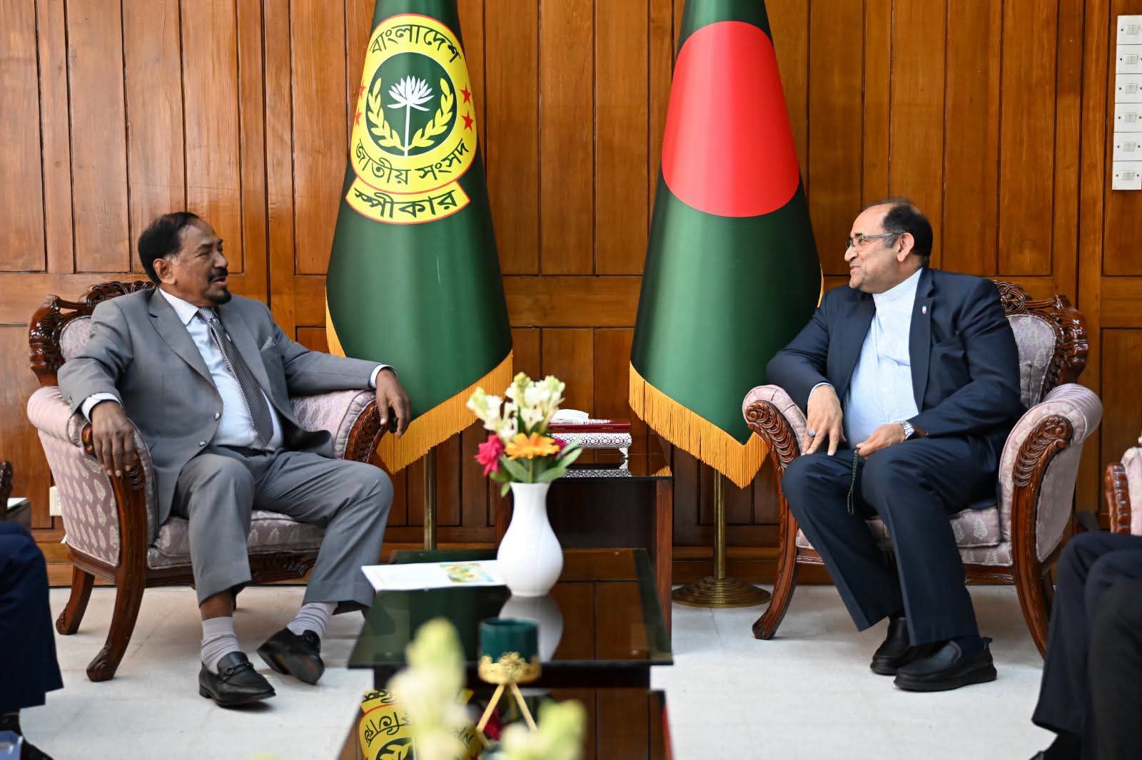 স্পীকারের সাথে ইরানী রাষ্ট্রদূতের সৌজন্য সৌজন্য সাক্ষাৎ
