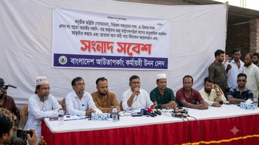 ন্যায্য শ্রম অধিকার ও চাকরির নিরাপত্তার দাবিতে মাঠে আউটসোর্সিং কর্মচারীরা