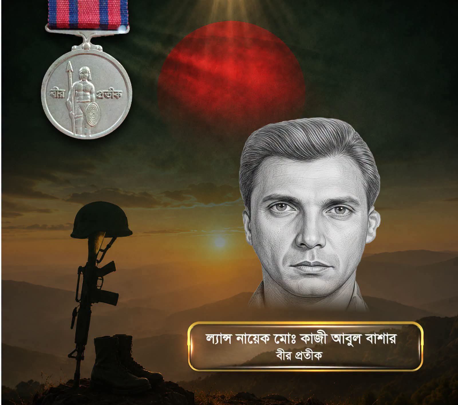 পার্বত্য চট্টগ্রামে আত্মোৎসর্গকারী ল্যান্স নায়েক মো: কাজী আবুল বাশার, বীর প্রতীক, ইস্ট বেঙ্গল-এর ৩৭তম শাহাদাত বার্ষিক