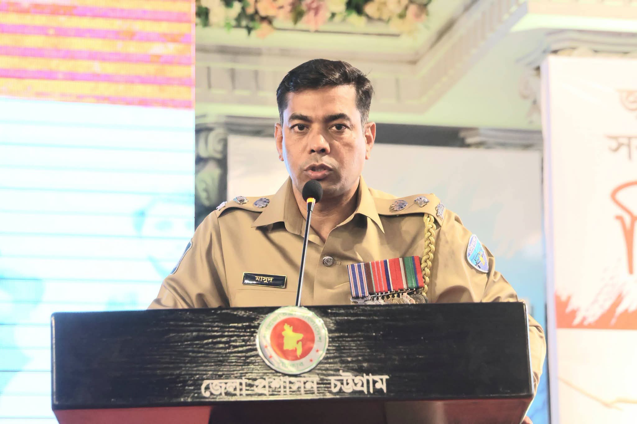 জুলাই গণঅভ্যুত্থান দিবস ২০২৬ উপলক্ষে আলোচনা সভা ও সংবর্ধনা অনুষ্ঠানে চট্টগ্রাম জেলা পুলিশ সুপার
