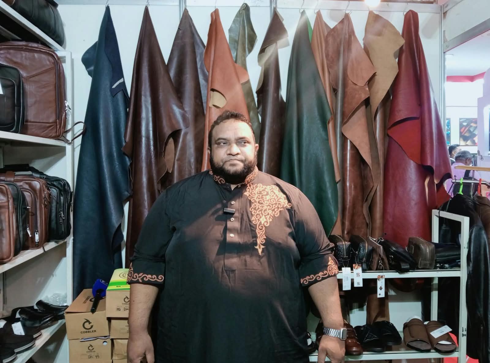 লেদার অ্যান্ড ফুটওয়্যার এক্সপোতে থ্রিটেকের স্টলে বায়ার-ক্রেতাদের ব্যাপক সাড়া